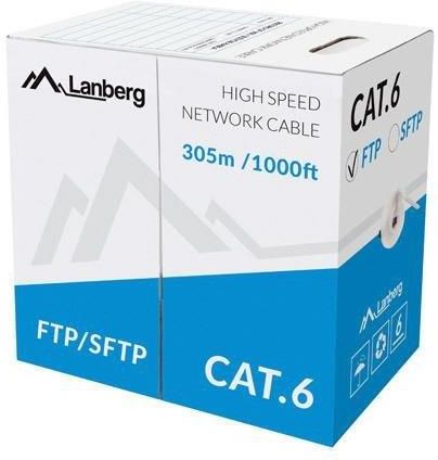 LANBERG KABEL FTP LANBERG KAT. 6 305M DRUT CU SZARY (LCF611CU0305S)