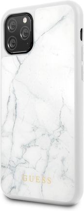 Guess Marble Etui iPhone 11 Pro Biały