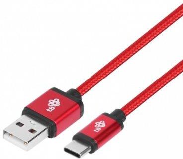 TB  KABEL USB-USB C 1.5M CZERWONY SZNUREK - (AKTBXKUCSBA150R)