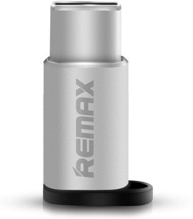 REMAX przejściówka adapter z micro USB na USB Typu C srebrna (RA-USB1 silver) - Srebrny