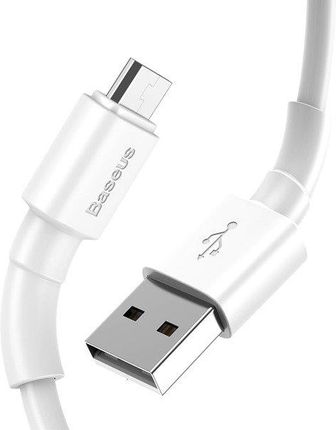 BASEUS BASEUS MINI WHITE MICRO-USB CABLE 100CM WHITE (6953156296770)