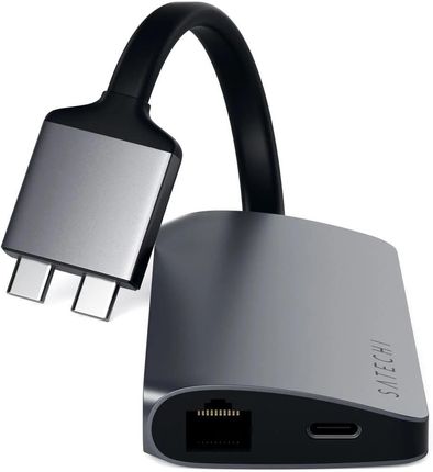 SATECHI DUAL MULTIMEDIA HUB USB-C / ETHERNET/2 XHDMI/2XUSB