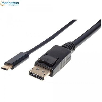 MANHATTAN KABEL ADAPTER  USB-C DP ALT MODE NA DISPLAYPORT M/M 2M, CZARNY (152464)