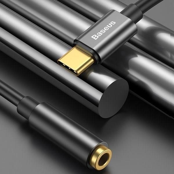 Baseus L54 Adapter przejściówka z USB-C Type-C na Mini Jack 3.5mm CATL54-01 - zdjęcie 5 Baseus L54 Adapter przejściówka z USB-C Type-C na Mini Jack 3.5mm CATL54-01