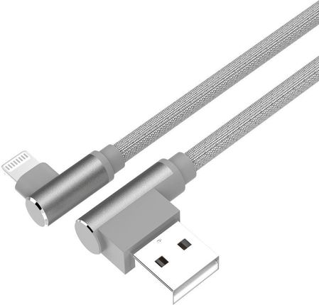 UNITEK KABEL USB 2.0 UNITEK  LIGHTNING- USB-A M/M 1M, KĄTOWY (C14055GY)