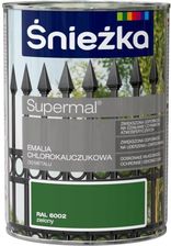 Zdjęcie Śnieżka Supermal Emalia Chlorokauczukowa Ral6002 zielony 0,9L - Brześć Kujawski