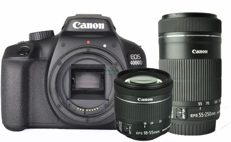 CANON EOS 4000D BODY + 18-55mm + 55-250mm