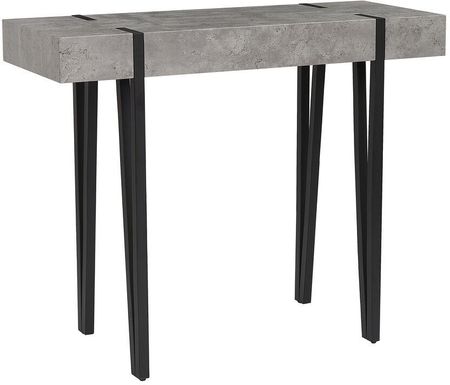 Beliani Konsola stolik do przedpokoju salon metalowe nogi 100x40cm imitacja betonu Adena