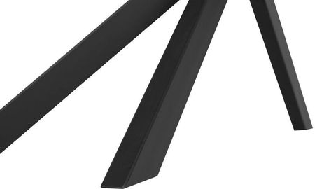Beliani Stół do jadalni 140x80 cm blat fornir ciemne drewno czarne nogi Bravo - zdjęcie 5
