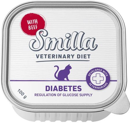 Smilla Veterinary Diet Diabetes Wołowina 8X100G 