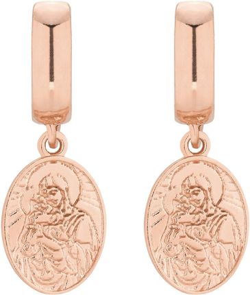 Sotho Kolczyki Z Różowego Złota Z Medalikami Kol0835