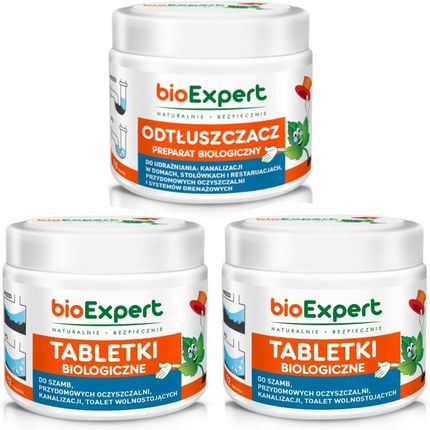 Bioarcus Bioexpert Zestaw Tabletki Biologiczne 24 Sztuki + Odtłuszczacz 250G