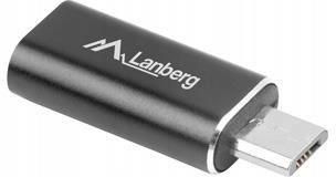 LANBERG ADAPTER LANBERG MICRO USB(M) 2.0 - LIGHTNING(F) CZARNY (ADLMUM01)
