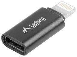 LANBERG ADAPTER LANBERG USB TYPE-C(F) 2.0 - LIGHTNING(M) CZARNY (ADUCLM01)