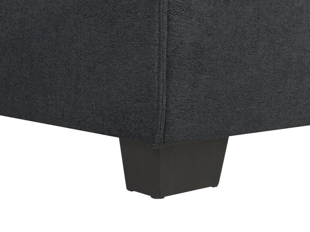 Beliani Narożnik prawostronny rozkładany sofa 3-osobowa grafitowa Romedal - zdjęcie 4 Beliani Narożnik prawostronny rozkładany sofa 3-osobowa grafitowa Romedal