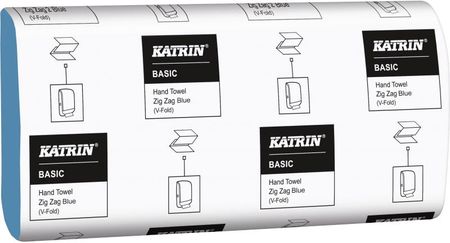Katrin Ręcznik Papierowy Składany Basic Zig Zag 1 Warstwa Makulatura Niebieska 20 Bind (362200)
