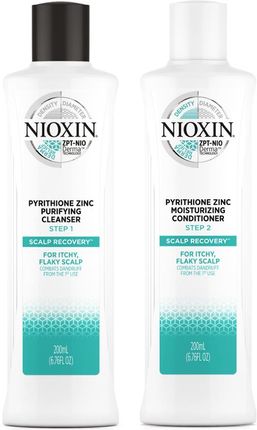 Nioxin Scalp Recovery Zestaw Przeciwłupieżowy Szampon 200ml + Odżywka 200ml