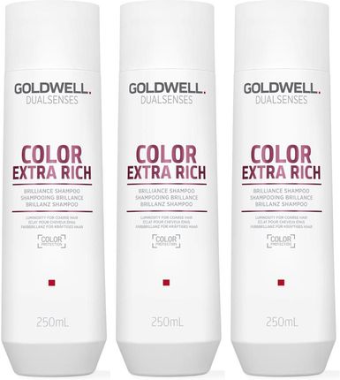 Goldwell Dualsenses Color Extra Rich Zestaw Szampon Do Włosów Farbowanych 3x250ml