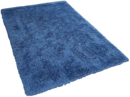 Beliani Puszysty dywan 140 x 200 cm niebieski poliestrowy chodnik shaggy Cide