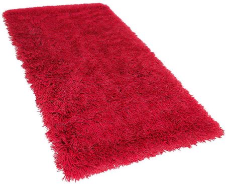 Beliani Puszysty dywan 80 x 150 cm czerwony poliestrowy chodnik shaggy Cide