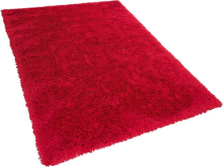Beliani Puszysty dywan 160 x 230 cm czerwony poliestrowy chodnik shaggy Cide
