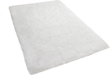 Beliani Puszysty dywan 140 x 200 cm biały poliestrowy chodnik shaggy Cide