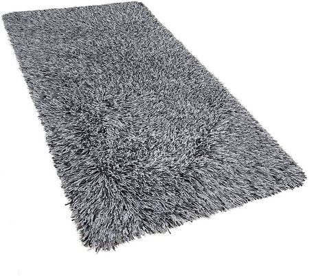Beliani Puszysty dywan 80 x 150 cm czarno-biały poliestrowy chodnik shaggy Cide