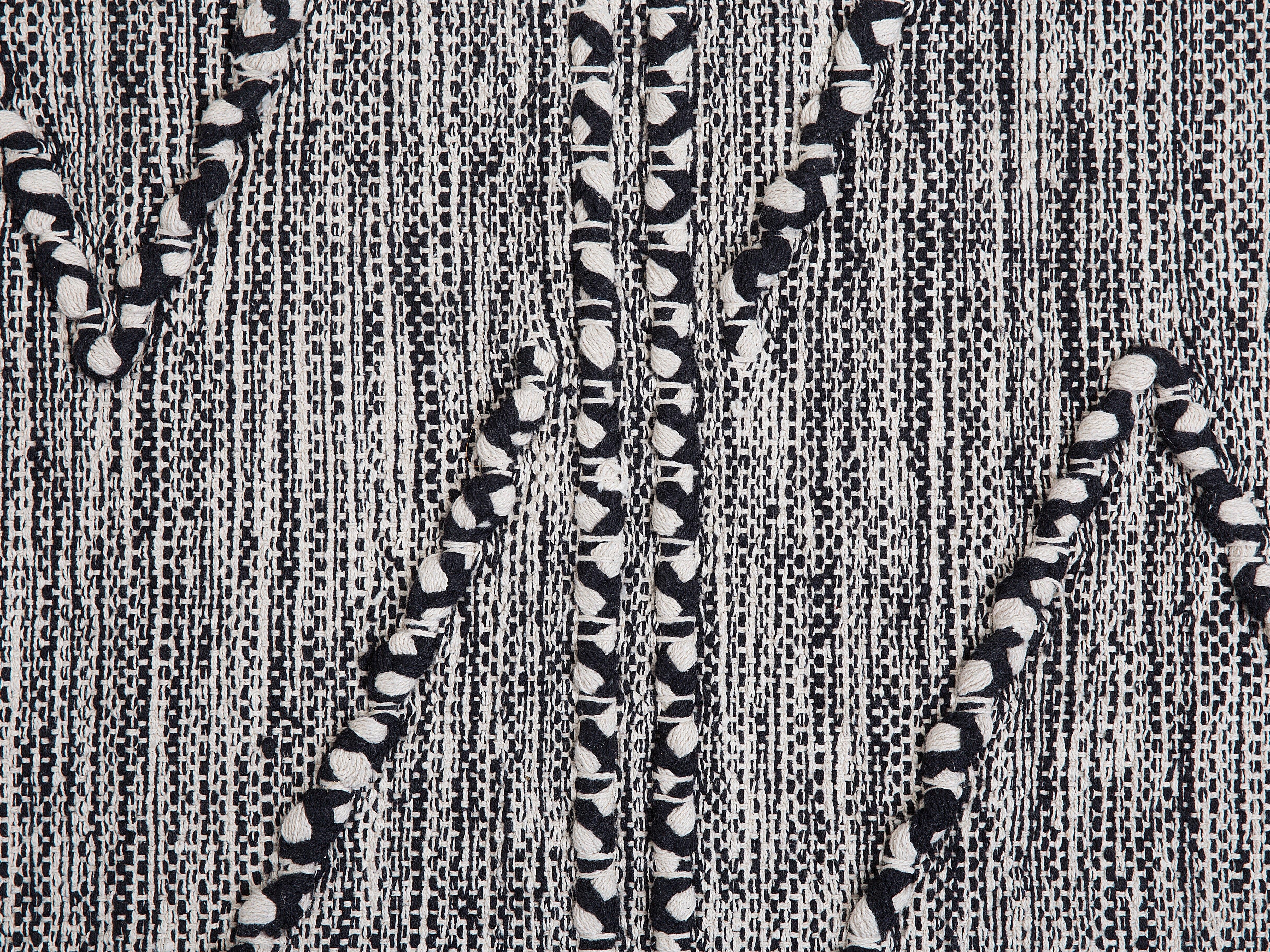 Beliani Dywan bawełniany 80 x 150 cm wzór geometryczny czarno-biały Termal