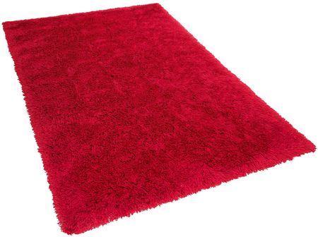 Beliani Puszysty dywan 140 x 200 cm czerwony poliestrowy chodnik shaggy Cide