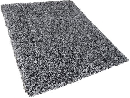 Beliani Puszysty dywan 160 x 230 cm czarno-biały poliestrowy chodnik shaggy Cide