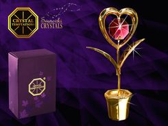 Union Crystal Serduszko Kwiat- Products With Swarovski Crystals (1220033) - Figurki dekoracyjne