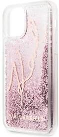 Karl Lagerfeld Glitter Signature pro Apple iPhone 11 Pro Max (KLHCN65TRKSRG) Różowy
