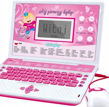 Kinderplay Laptop Dla Dzieci Edukacyjny Różowy