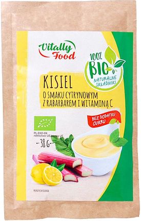 Agro-Wodzisław Vitally Food Kisiel Cytrynowy z Rabarbarem i Witaminą C Bio 38g