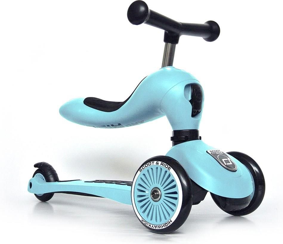 Scootandride Highwaykick 1 2w1 Jeździk I Hulajnoga Blueberry - zdjęcie 5 Scootandride Highwaykick 1 2w1 Jeździk I Hulajnoga Blueberry
