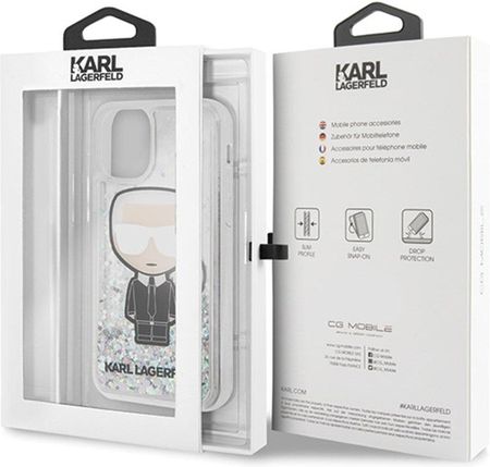 Karl Lagerfeld Iconic Liquid Glitter do iPhone 11 Pro Max Przezroczysty (KLHCN65LGIRKL)