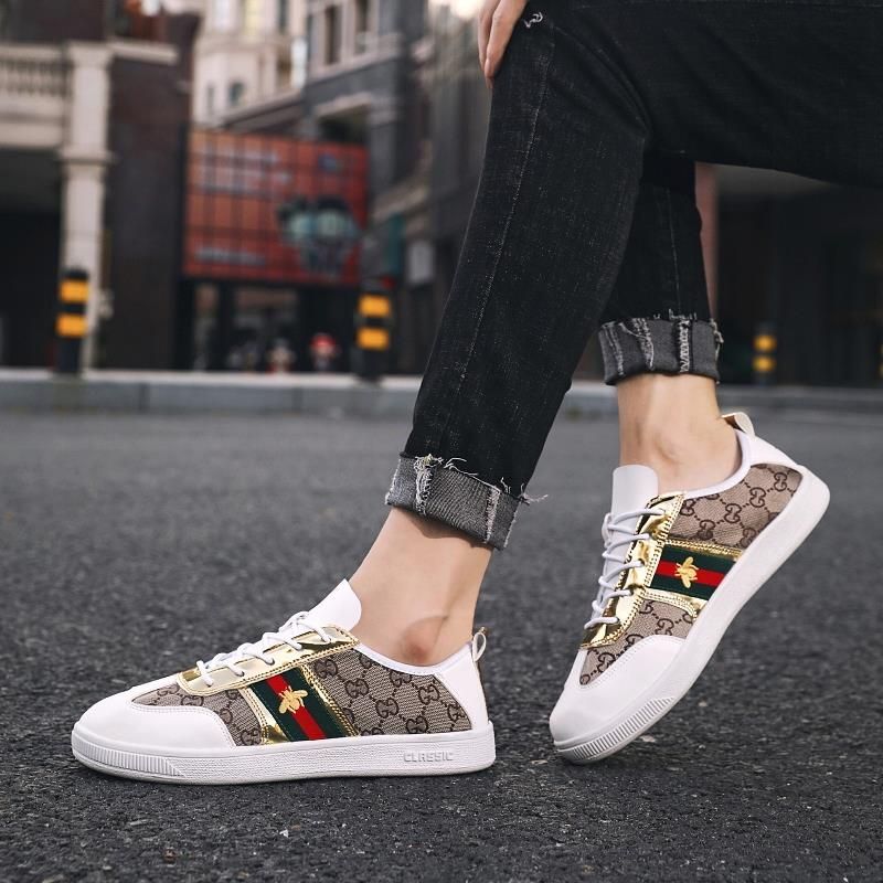 Męskie buty w kolorze brązowym w stylu Gucci r.44 - Ceny i