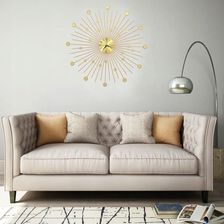vidaXL Zegar Ścienny Metal 70cm Złoty