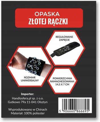 Opaska Na Ręke Czarna -Złotej Rączka Prezent - zdjęcie 5