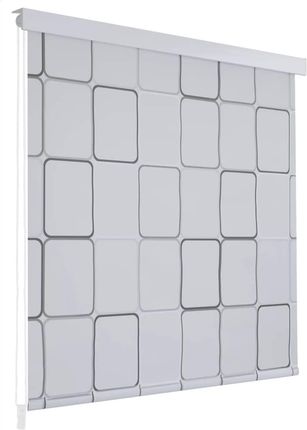 vidaXL Roleta prysznicowa 100 x 240 cm, wzór w kwadraty