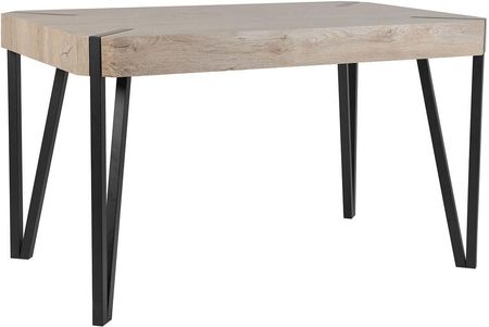 BELIANI Stół do jadalni brązowoszary industrialny metalowe nogi 130 x 90 cm Cambell
