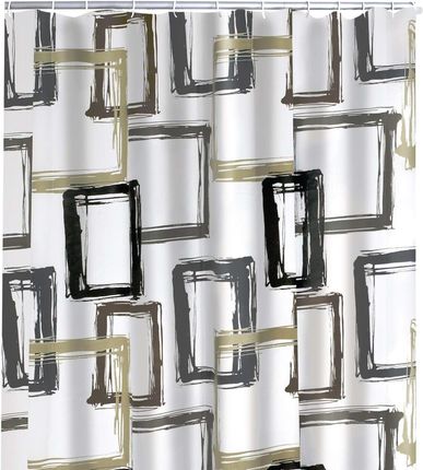 RIDDER Zasłona prysznicowa Pattern Brown, winyl, 180 x 200 cm