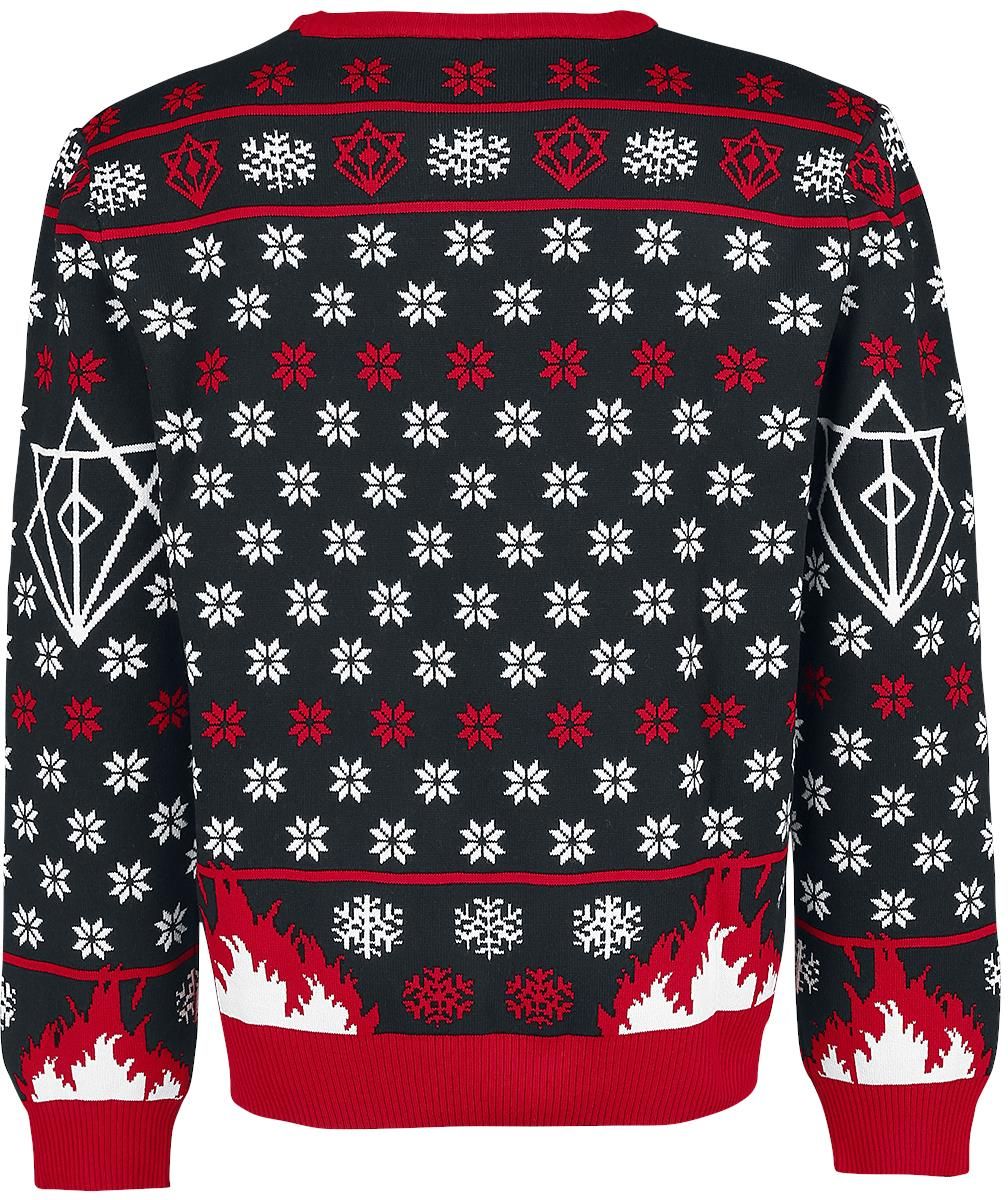 In flames holiday top sweater