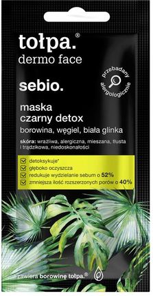 tołpa. sebio, maska czarny detox (saszetka) 8 ml