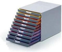 Durable Pojemnik na dokumenty 10 szuflad Varicolor (761027)