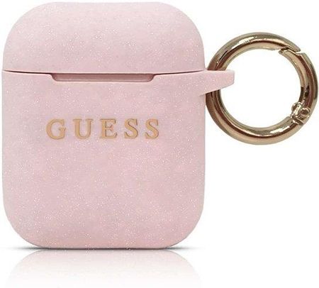 Guess AirPods cover Silicone Różowy (GUACCSILGLLP)