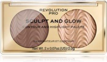 Revolution PRO Sculpt And Glow paletka do konturowania twarzy odcień Savanna Nights 2x2g