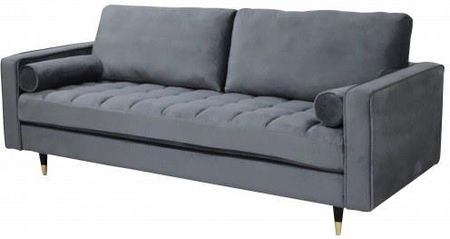 Sofa cozy velvet 225 cm szary aksamit 39846