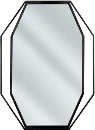 Beliani Metalowe lustro ścienne wiszące 60 x 80 cm rama szare Nire