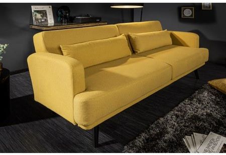 Sofa rozkładana 210cm musztardowo-żółta 39466